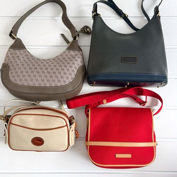 Dooney & Bourke Handbags - Lot of 4 Vintage Dooney & Bourke Bags Leather & Canvas NWOT
